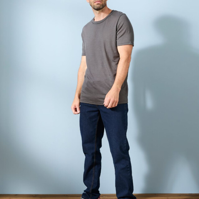 Lemahieu - T-shirt 100% Laine Mérinos - Gris - Terracotta - Homme