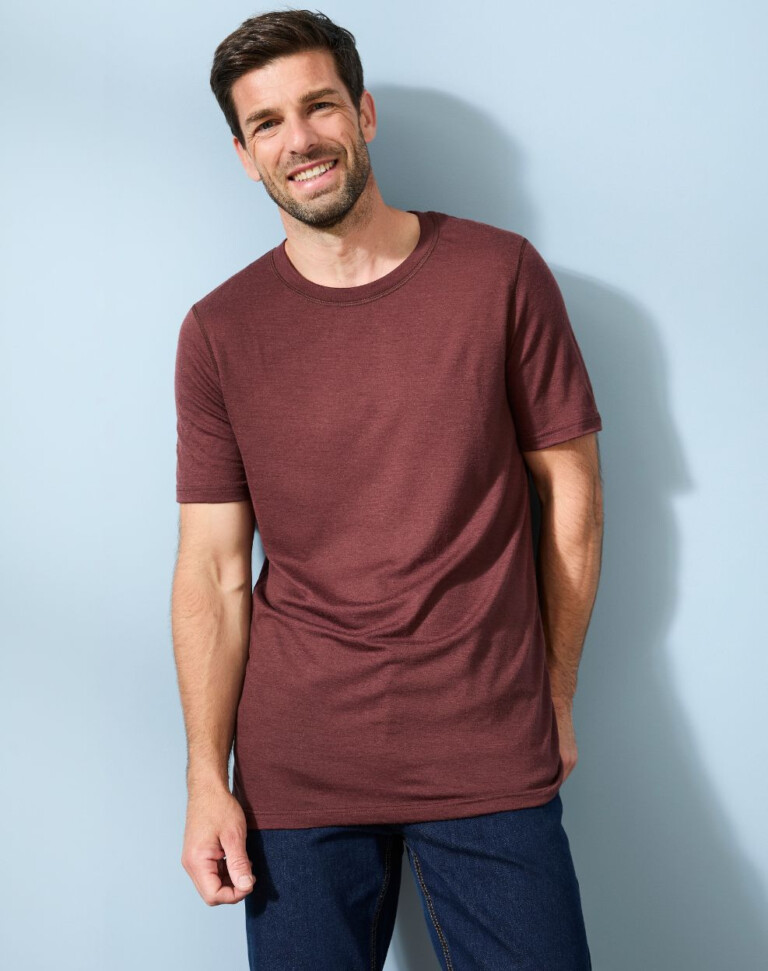 Lemahieu - T-shirt 100% Laine Mérinos - Marron - Homme