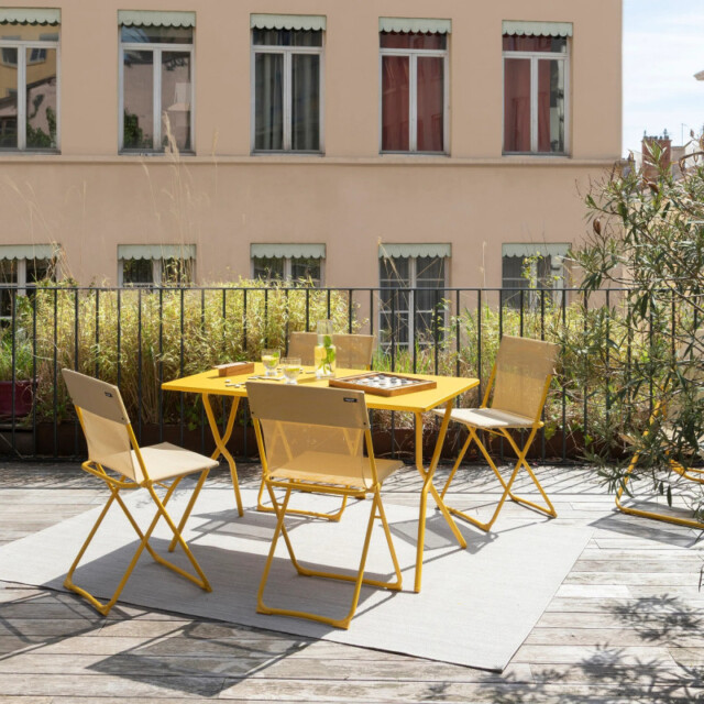 LAFUMA Mobilier - Table de jardin pliante LAFUMA MOBILIER Balcony 120x70cm Colorblock – 6 coloris