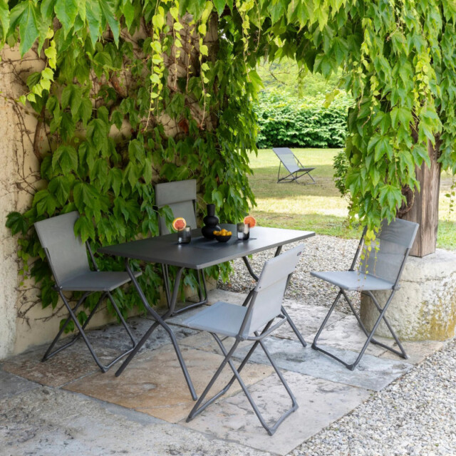 LAFUMA MOBILIER - Table de jardin pliante LAFUMA MOBILIER Balcony 120x70cm Colorblock - 6 coloris