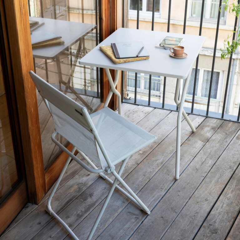 LAFUMA MOBILIER - Table LAFUMA MOBILIER Balcony carrée Colorblock - 6 coloris