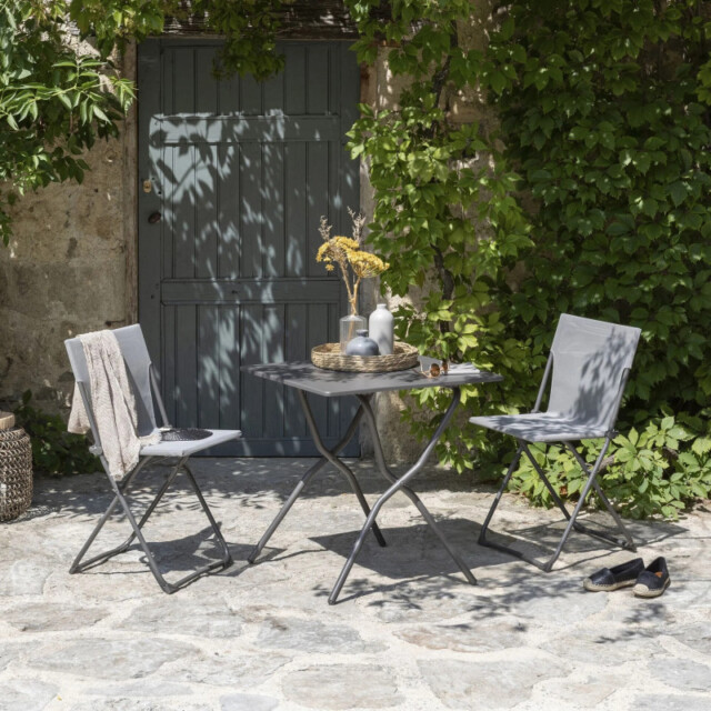 LAFUMA MOBILIER - Table LAFUMA MOBILIER Balcony carrée Colorblock - 6 coloris