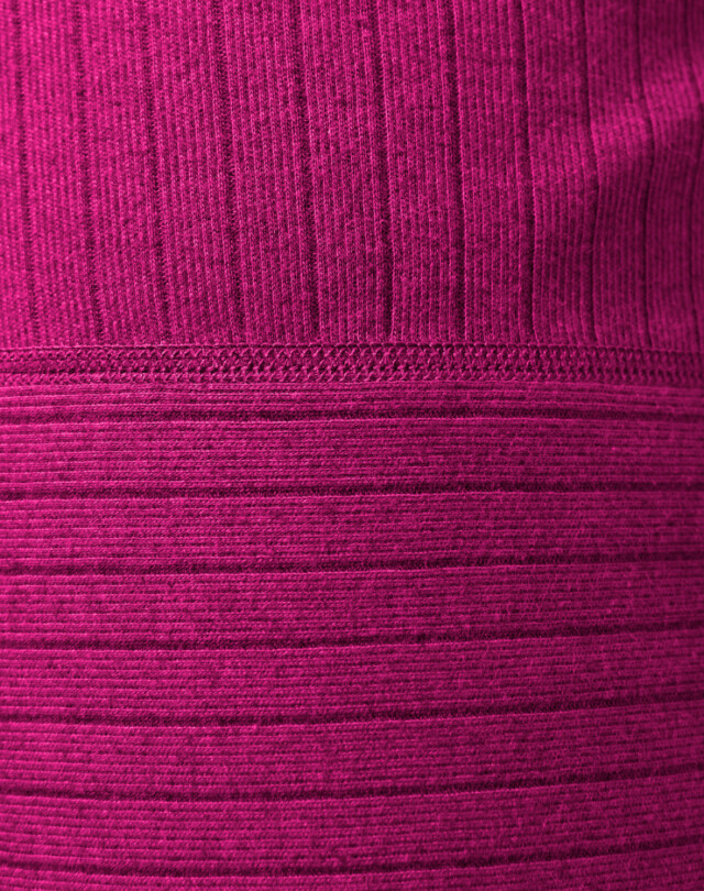 Lemahieu - Top laine et coton col montant - Camélia - Femme