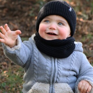 Maison Bonnefoy - Col enfant Perinne Noir 4/7ans