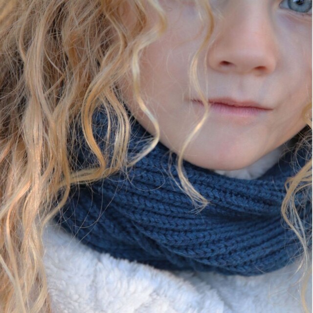 Maison Bonnefoy - Col enfant Perinne 4/7ans Bleu paon