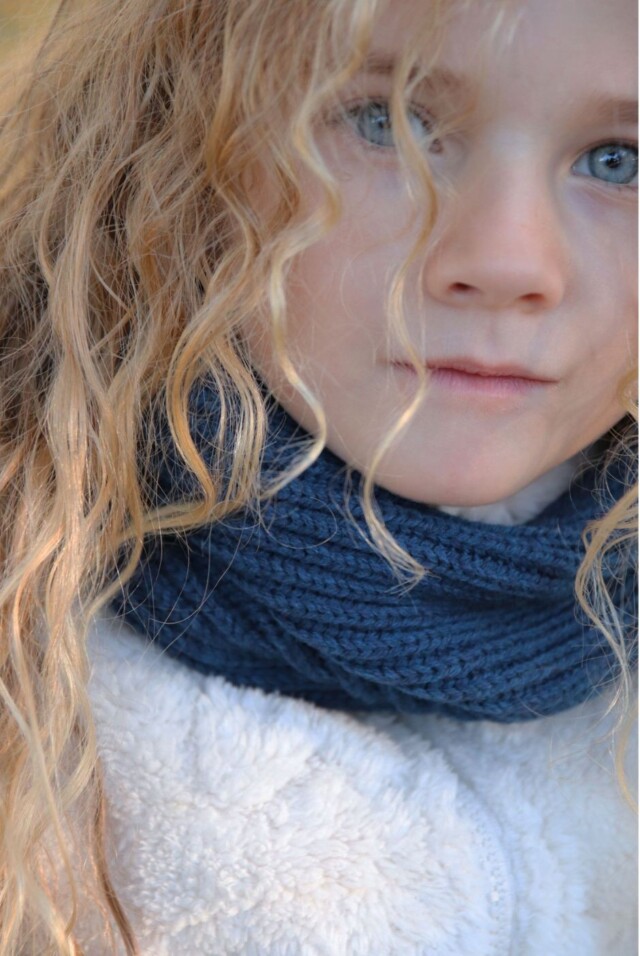 Maison Bonnefoy - Col enfant Perinne 4/7ans Bleu paon