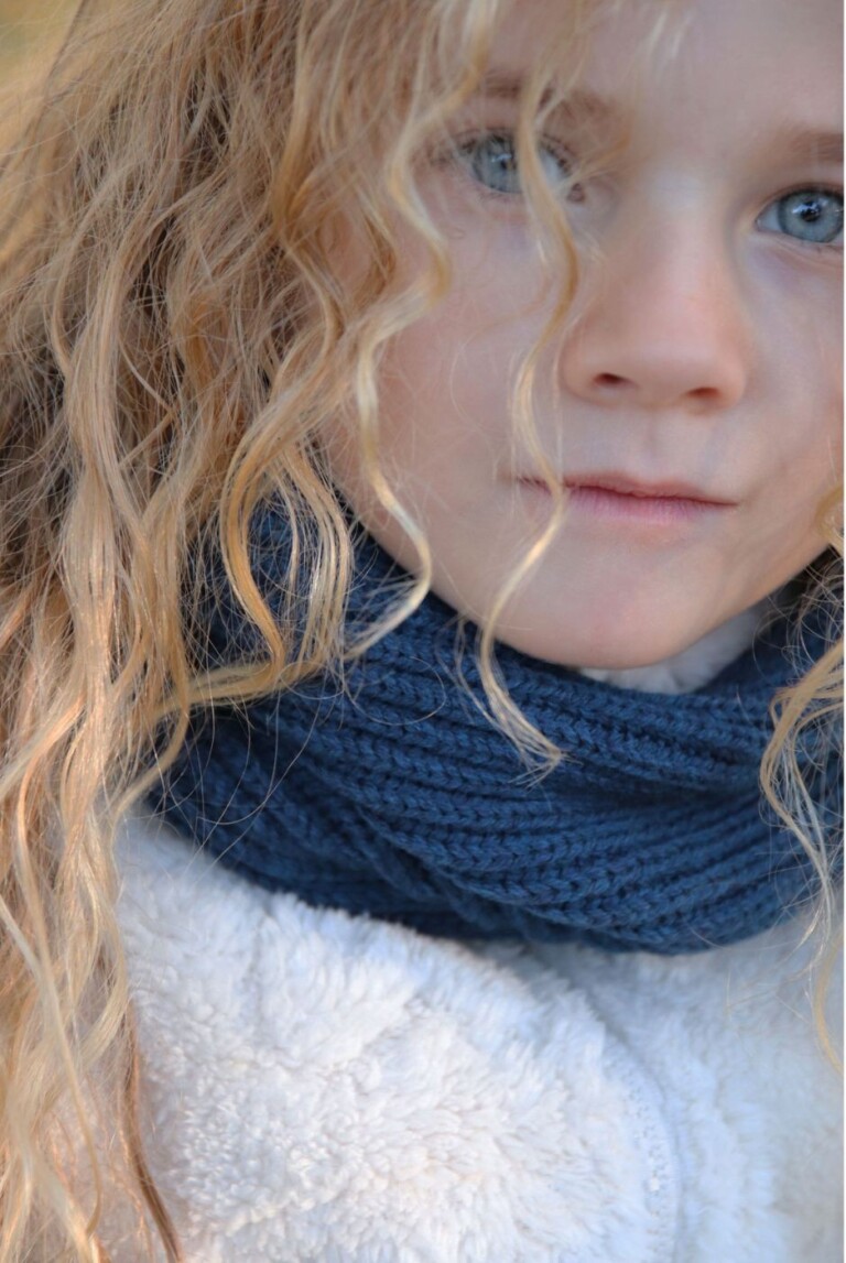Maison Bonnefoy - Col enfant Perinne 4/7ans Bleu paon