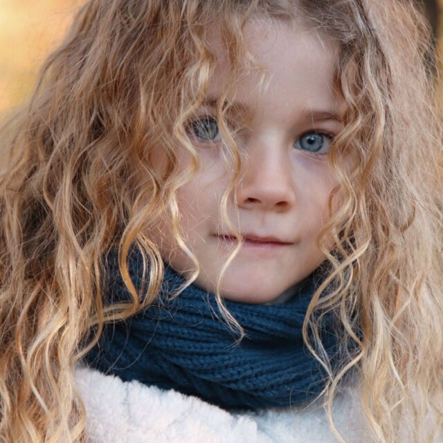 Maison Bonnefoy - Col enfant Perinne 4/7ans Bleu paon