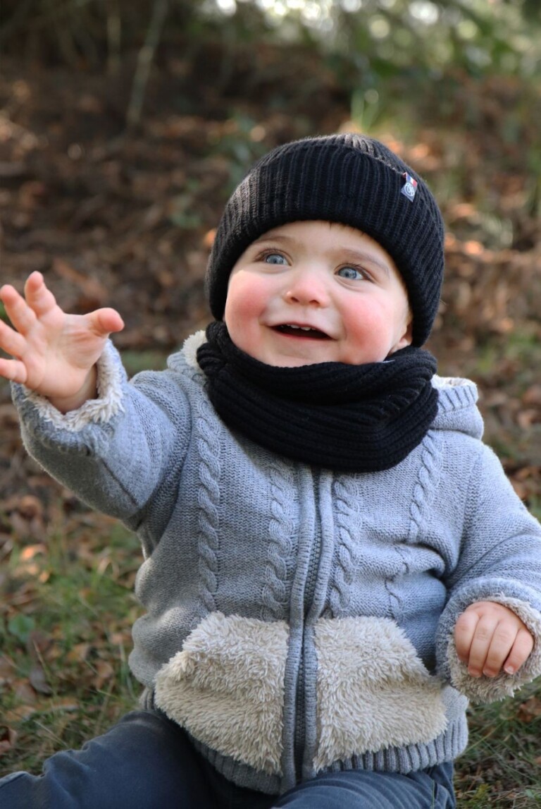 Maison Bonnefoy - Col enfant Perinne Noir 4/7ans