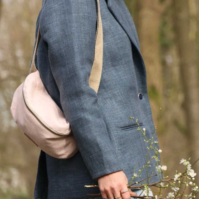 Quintessence - Veste Fanny en lin indigo lavé