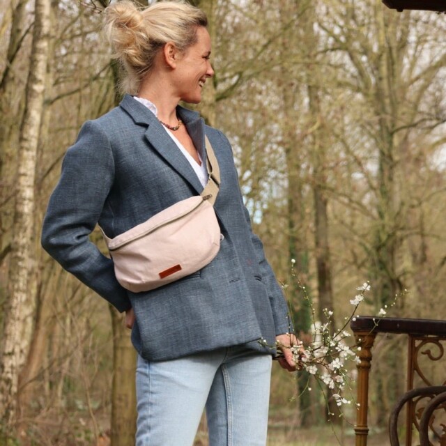 Quintessence - Veste Fanny en lin indigo lavé