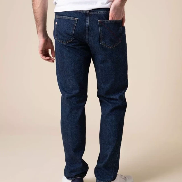 1083 - JEANS DROIT 101N DELAVE coton bio superdenim indigo ocean Homme