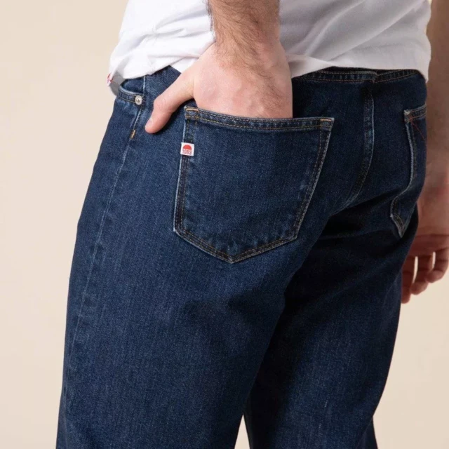 1083 - JEANS DROIT 101N DELAVE coton bio superdenim indigo ocean Homme