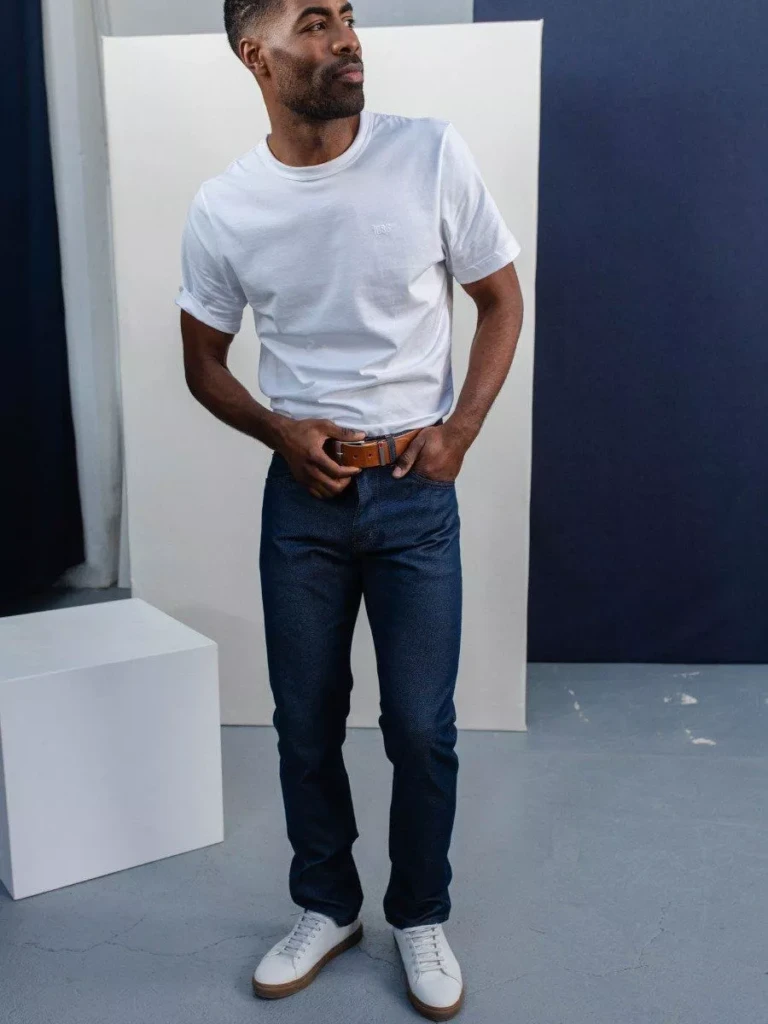 1083 - JEANS DROIT 101N coton bio denimoriginal bleu Homme