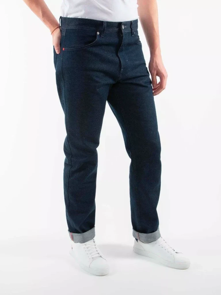 1083 - JEANS DROIT 101N ESSENTIEL coton bio superdenim bleu