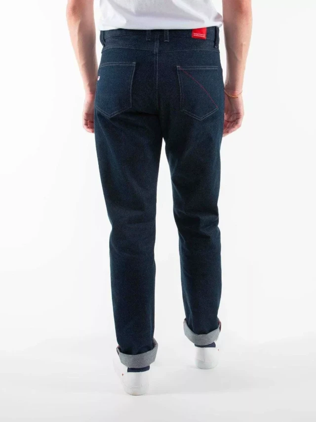 1083 - JEANS DROIT 101N ESSENTIEL coton bio superdenim bleu