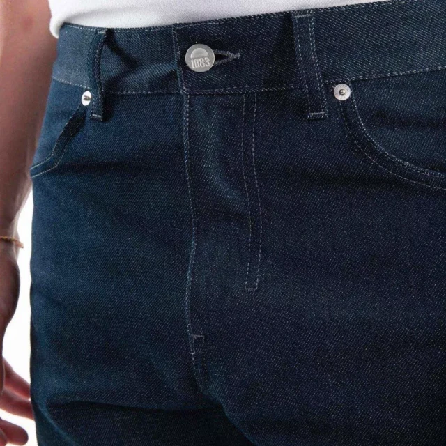 1083 - JEANS DROIT 101N ESSENTIEL coton bio superdenim bleu