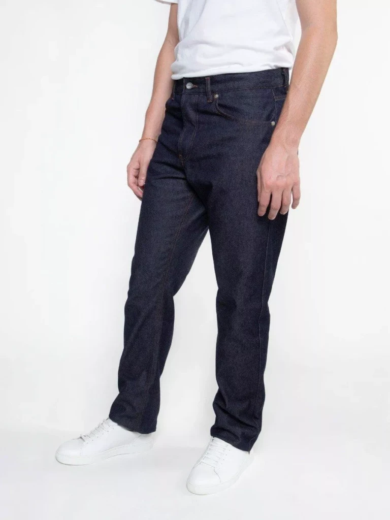 1083 - JEANS DROIT 101N 100 % coton bio superdenim indigo brut Homme
