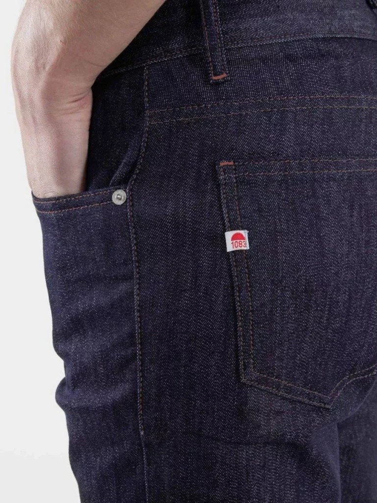 1083 - JEANS DROIT 101N 100 % coton bio superdenim indigo brut Homme