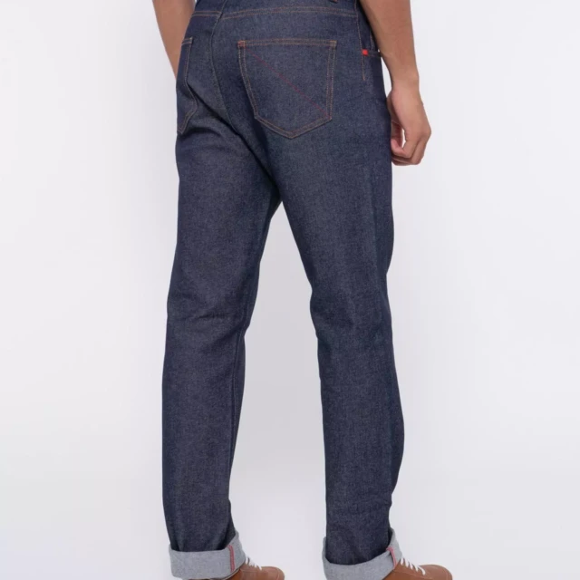 1083 - JEANS DROIT 101N flex coton bio superdenim flex indigo brut Homme