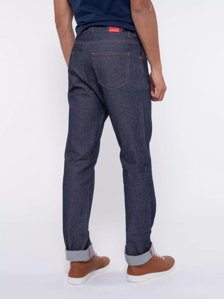 1083 - JEANS DROIT 101N flex coton bio superdenim flex indigo brut Homme