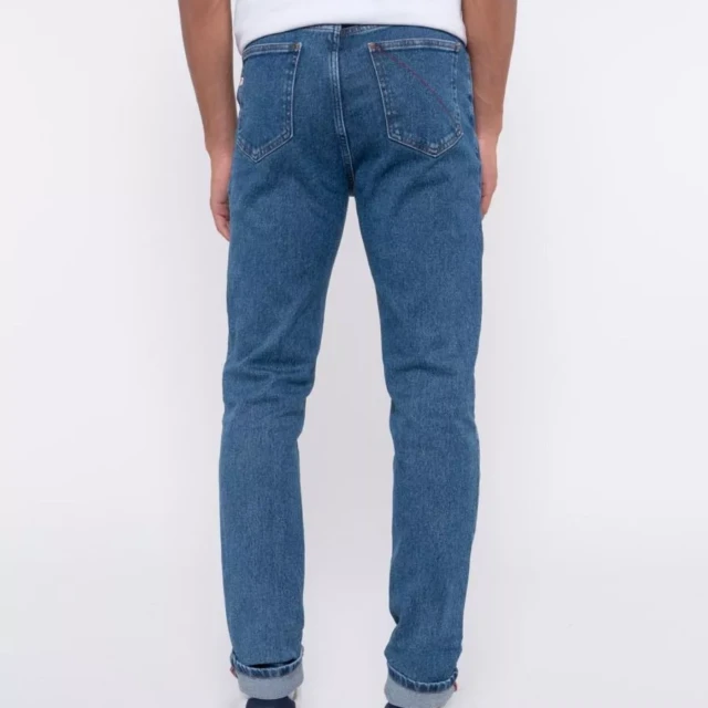 1083 - JEANS AJUSTE 103N DELAVE coton bio superdenim flex indigo ocean Homme
