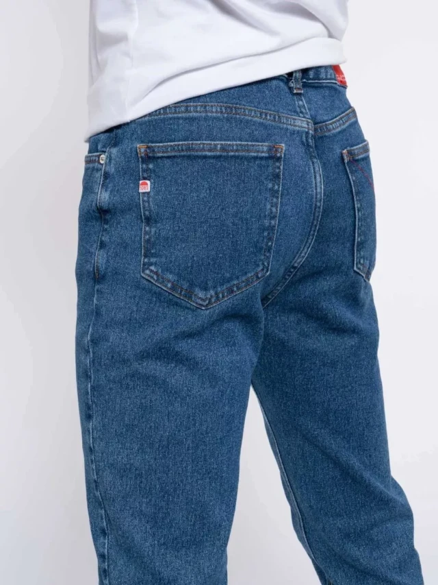 1083 - JEANS AJUSTE 103N DELAVE coton bio superdenim flex indigo ocean Homme