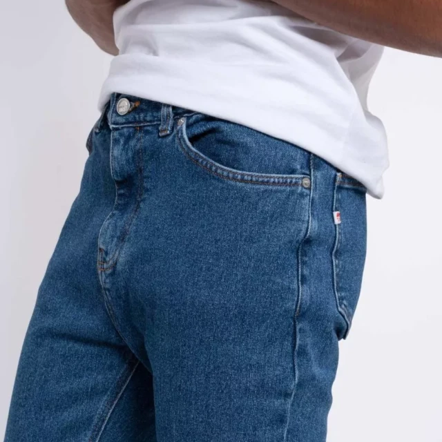 1083 - JEANS AJUSTE 103N DELAVE coton bio superdenim flex indigo ocean Homme