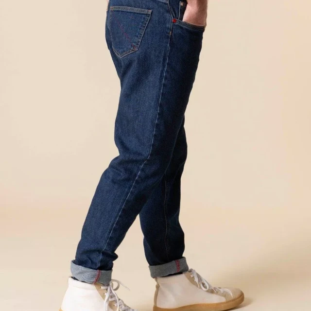 1083 - JEANS AJUSTE 103N DELAVE coton bio superdenim flex indigo ocean