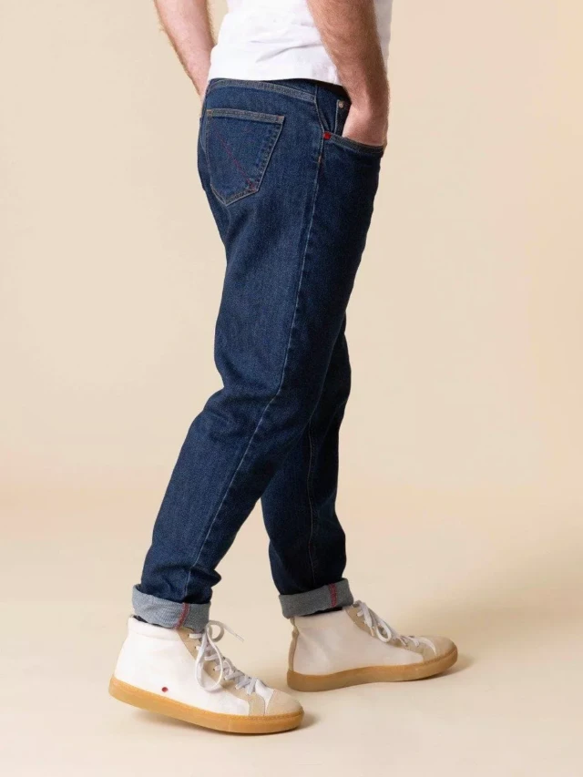 1083 - JEANS AJUSTE 103N DELAVE coton bio superdenim flex indigo ocean