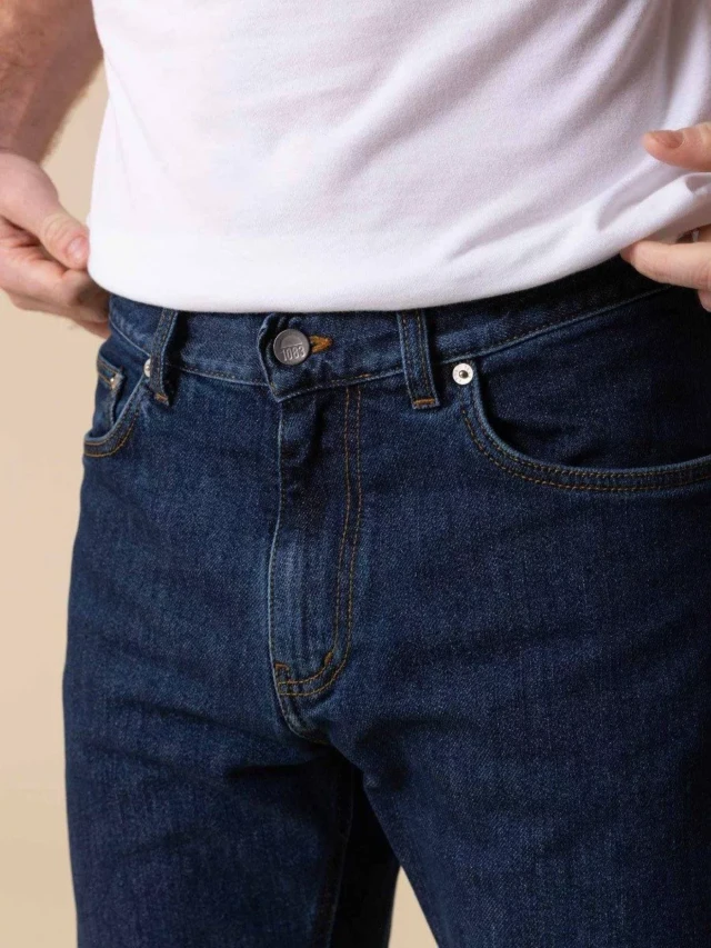 1083 - JEANS AJUSTE 103N DELAVE coton bio superdenim flex indigo ocean