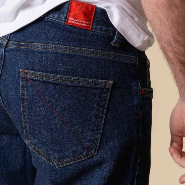1083 - JEANS AJUSTE 103N DELAVE coton bio superdenim flex indigo ocean