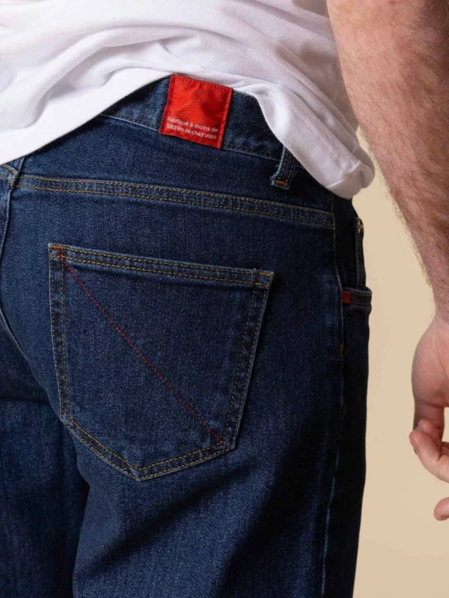 1083 - JEANS AJUSTE 103N DELAVE coton bio superdenim flex indigo ocean