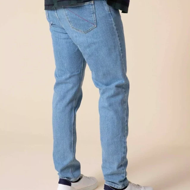 1083 - JEANS AJUSTE 103N DELAVE coton bio superdenim flex indigo clair