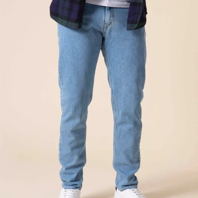 1083 - JEANS AJUSTE 103N DELAVE coton bio superdenim flex indigo clair