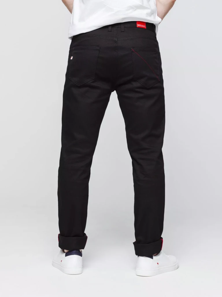1083 - JEANS AJUSTE 103N coton bio filidenim flex uni noir Homme