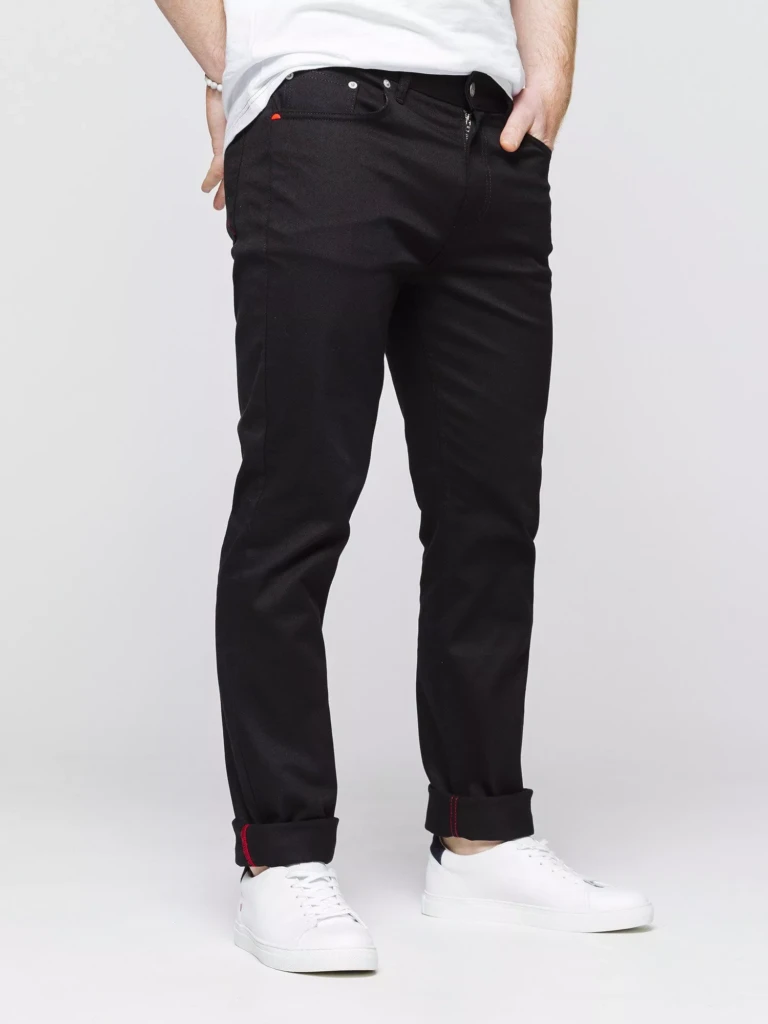 1083 - JEANS AJUSTE 103N coton bio filidenim flex uni noir Homme