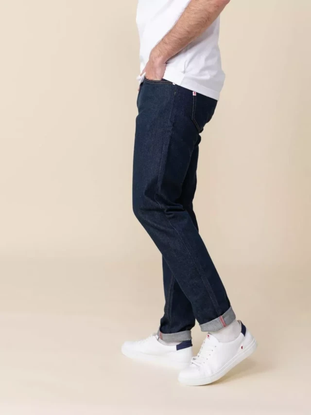 1083 - JEANS AJUSTE 103N coton bio superdenim bleu Homme