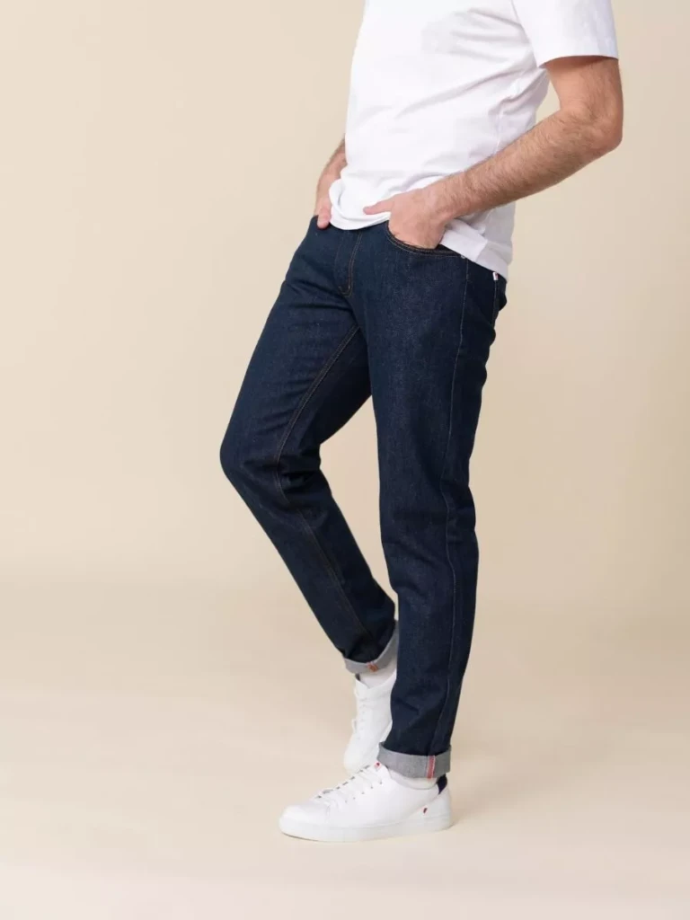 1083 - JEANS AJUSTE 103N coton bio superdenim bleu Homme
