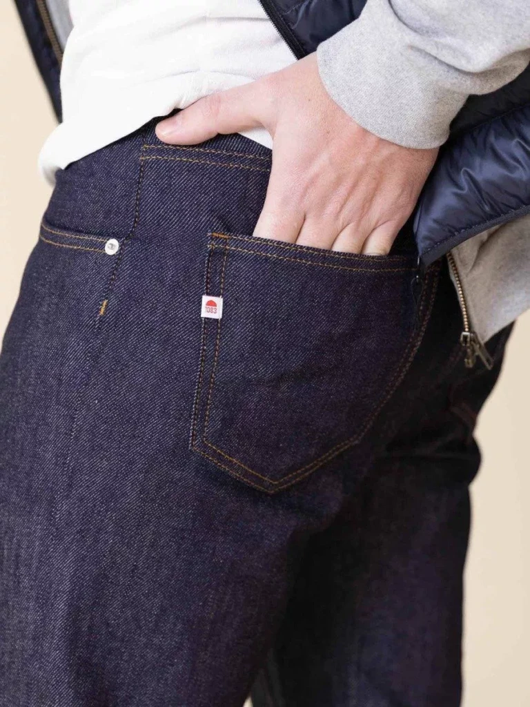 1083 - JEANS AJUSTE 103N coton bio flex indigo brut Homme