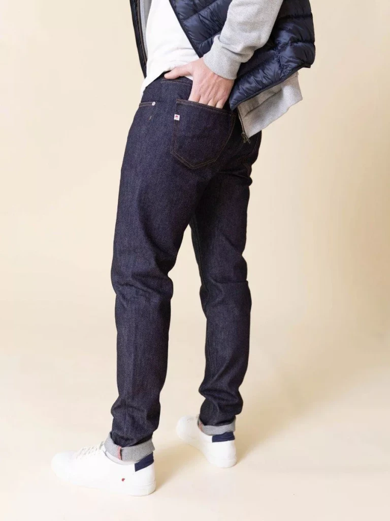 1083 - JEANS AJUSTE 103N coton bio flex indigo brut Homme