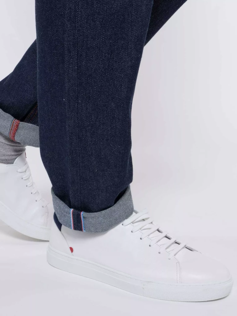 1083 - JEANS SELVEDGE AJUSTE 103N coton bio indigo brut Homme