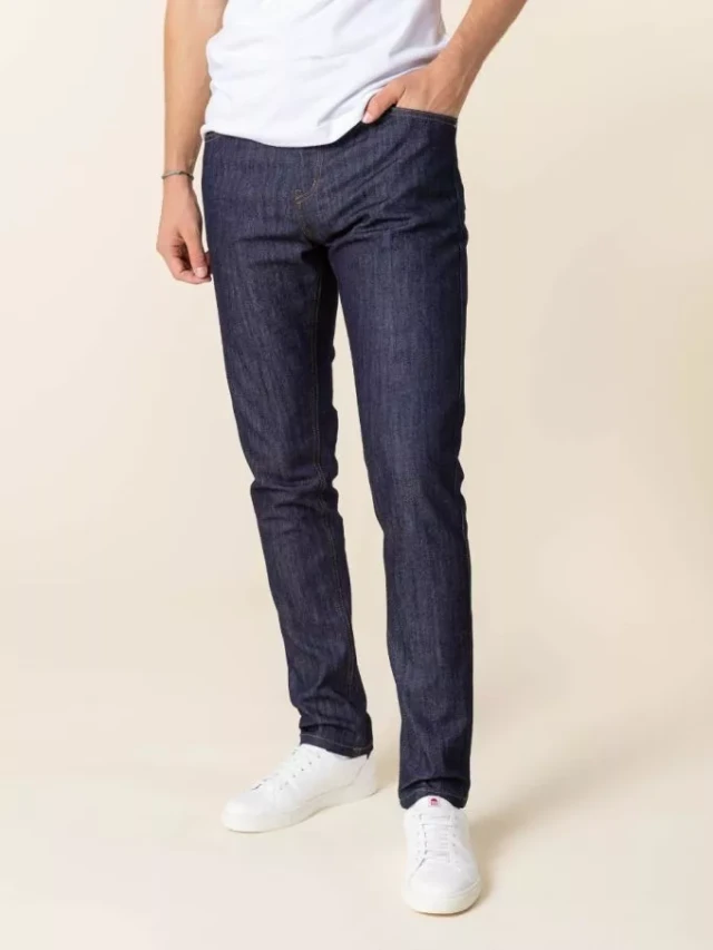 1083 - Jeans slim 104n fusele indigo brut