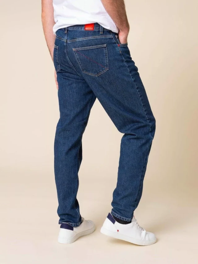 1083 - JEANS AJUSTE 105N ATHLETIQUE DELAVE coton bio superdenim flex indigo ocean