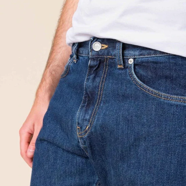 1083 - JEANS AJUSTE 105N ATHLETIQUE DELAVE coton bio superdenim flex indigo ocean