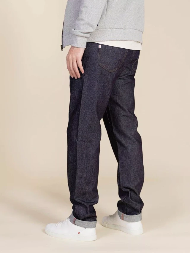 1083 - JEANS AJUSTE 105N ATHLETIQUE coton bio superdenim flex indigo brut