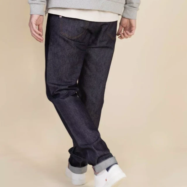1083 - JEANS AJUSTE 105N ATHLETIQUE coton bio superdenim flex indigo brut