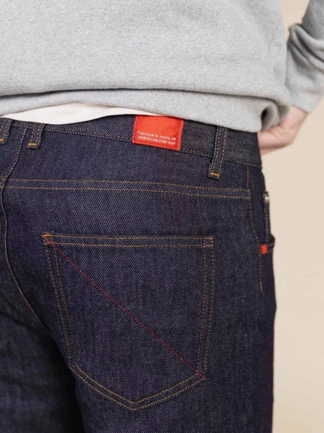 1083 - JEANS AJUSTE 105N ATHLETIQUE coton bio superdenim flex indigo brut