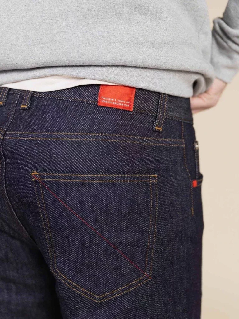 1083 - JEANS AJUSTE 105N ATHLETIQUE coton bio superdenim flex indigo brut