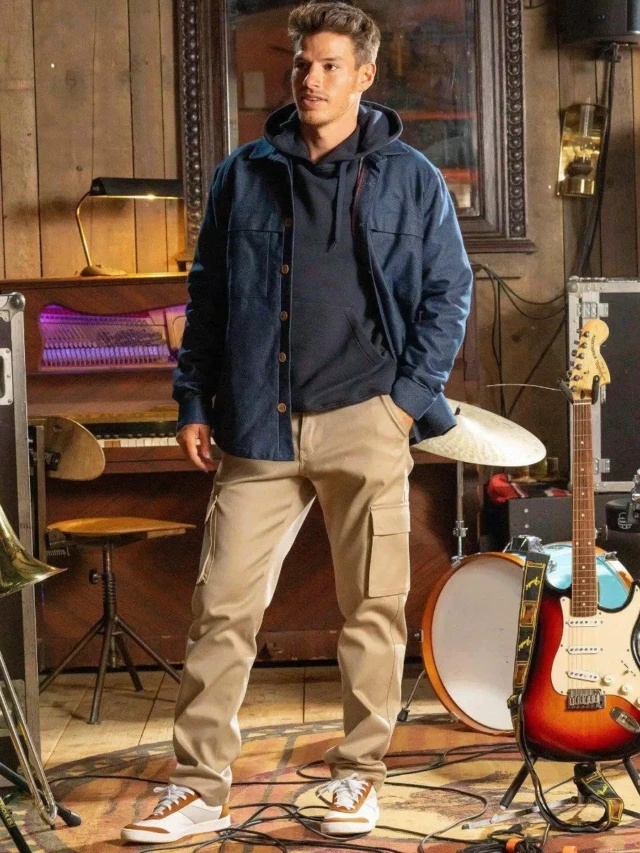 1083 - CARGO DROIT 111N coton bio superdenim uni beige Homme